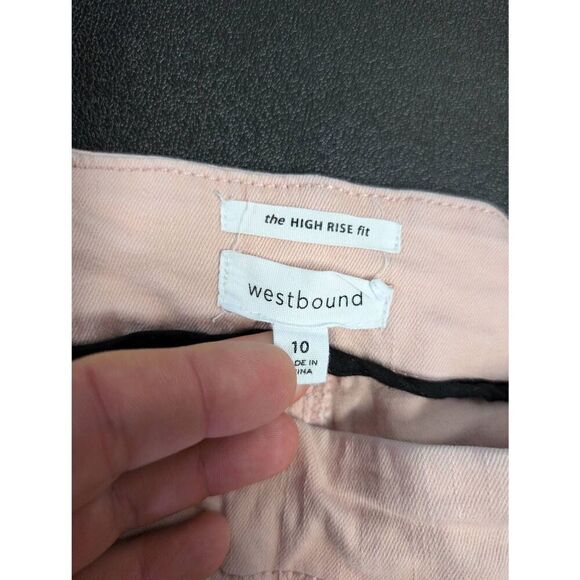 Westbound The High Rise Fit Baby Pink Capri Women's 10 - Picture 4 of 8
